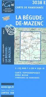 Carte de randonnée - La Bégude-de-Mazenc - Cartes Série Bleue IGN