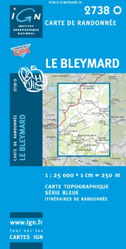 Le Bleymard - Série Bleue 2738 Ouest - IGN