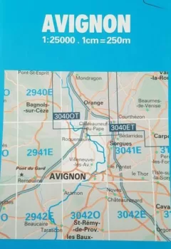 Avignon - Carte de randonnée - Série Bleue 3041 Ouest - IGN