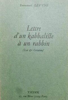 Lettre d'un kabbaliste à un rabbin (Loi et création) - Emmanuel Lévyne