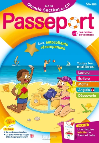 Passeport - De la Grande Section au CP 5/6 ans - Cahier de vacances 2024 - Bernard Jenner, Guy Blandino, Nadia Poure