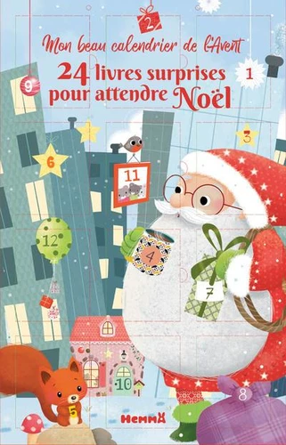 Mon beau calendrier de l'Avent - 24 livres surprises pour attendre Noël - Grand calendrier de l'Avent recto verso avec 1 livret surprise par jour - dès 4 ans - Hemma